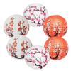 3Pcs Paper Material Cherry Blossom Lantern Plum Blossom Design Set Decoration Paper Lanterns Flower Pattern