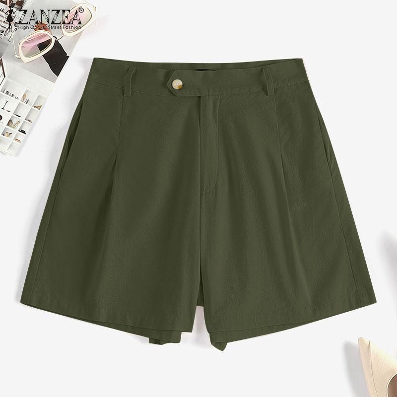 

ZANZEA Женские свободные повседневные летние шорты на молнии