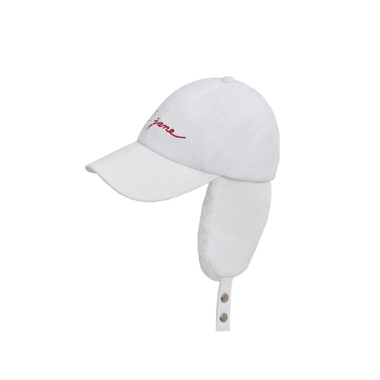 J.JANE Corduroy Ear Flap Ballcap (Ivory)