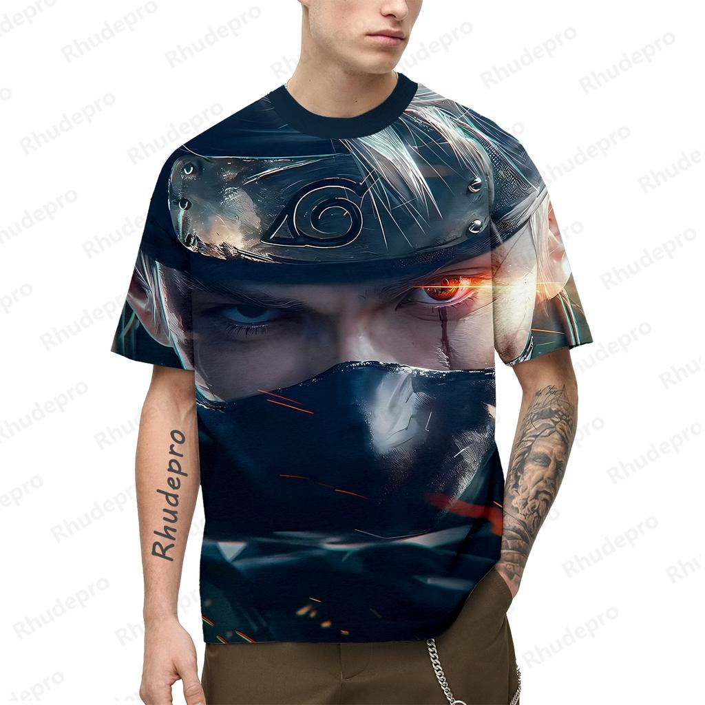 New Hot Kakashi Anime  Men's 3D Printing Cosplay T-shirt Women's And Children's Street T-shirts Unisex Large Top