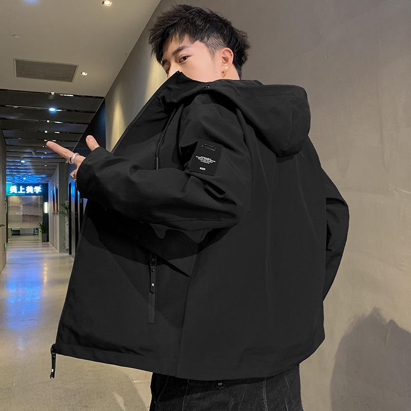 Autumn and Winter Korean Version Trend Loose Fashion Handsome Casual Boys Top Jacket Men's Coat