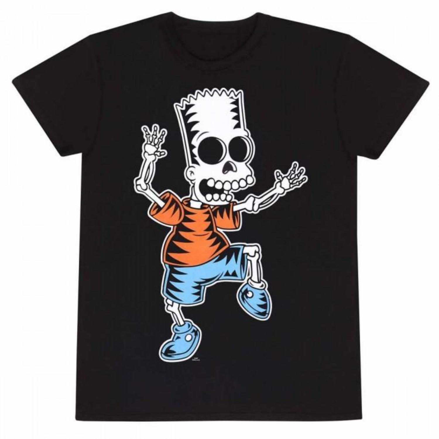 THE SIMPSONS Unisex Adult Bart Simpson Skeleton T-Shirt S разноцветный