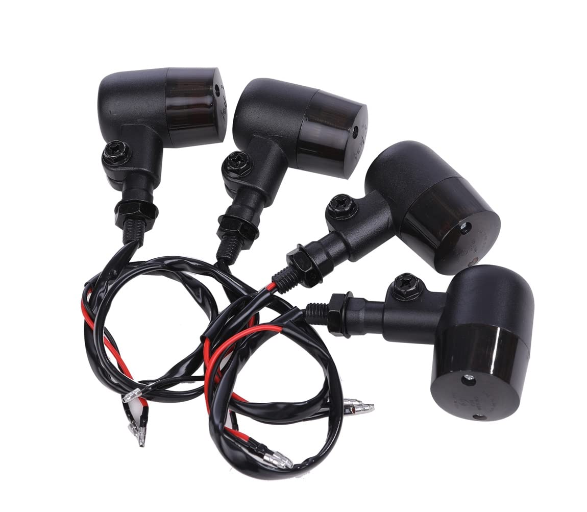 

CustomDivine Round European Turn Signal, Set of 4, 1.4 inches (35 mm), Aluminum Stays чёрный