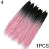 Crochet Braided Long Extension Twist Synthetic Color Block Wig KTB