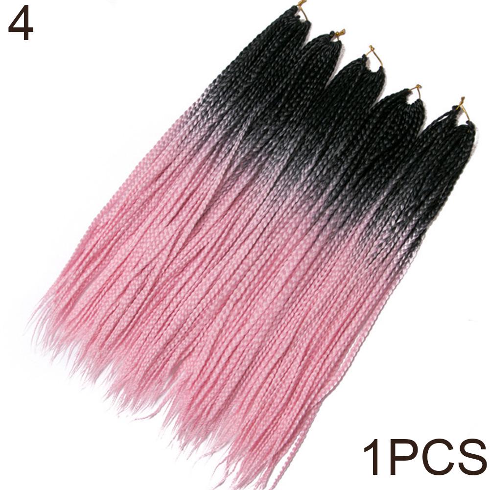 Crochet Braided Long Extension Twist Synthetic Color Block Wig KTB