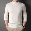 Sweater Men's Thick Winter New Fashion Solid Color Loose Pullover Round Neck Sweater Warm Base Layer