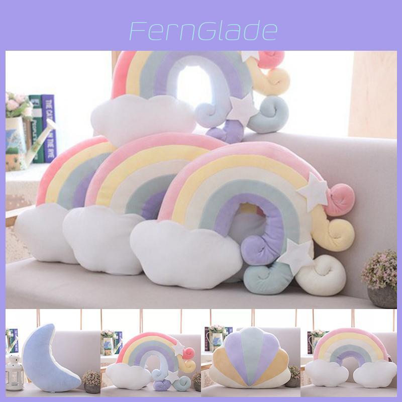 Colorful Rainbow Plush Sofa Pillow Cushion For Cozy Home Decoration And Playtime Fun