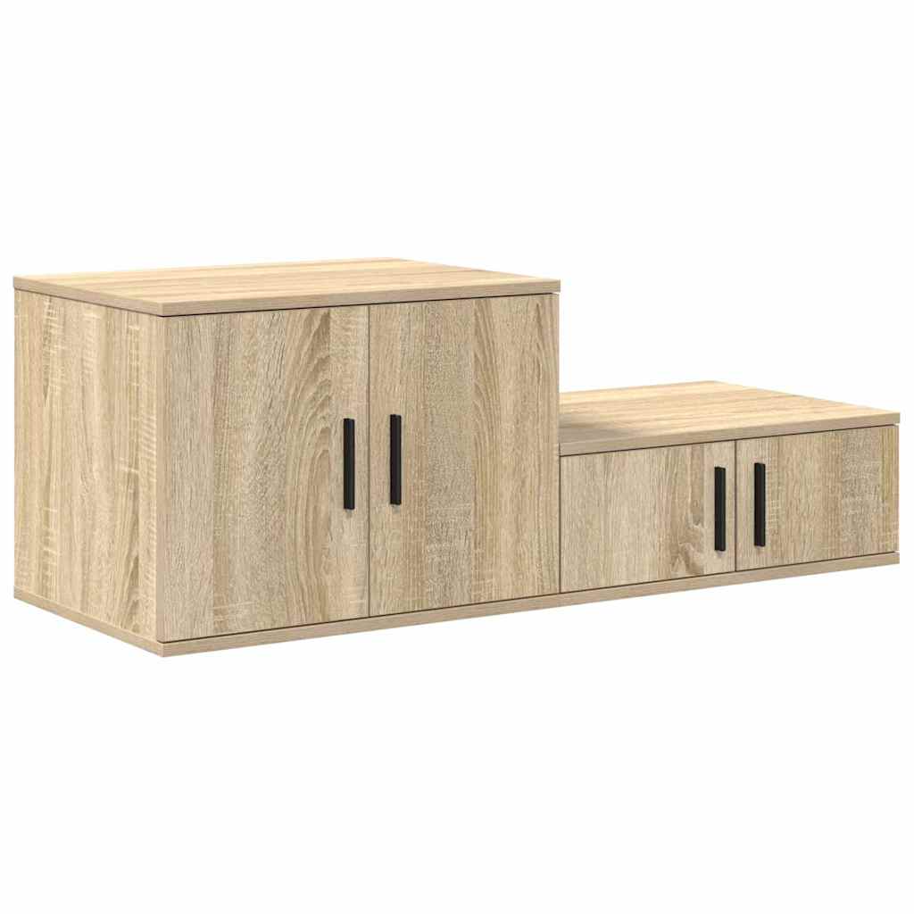 Storage Cabinet 2 Pcs Sonoma Oak 108 X 41 X 40 Cm