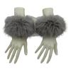 1 Pair Faux Fur Wrist Warmers Fluffy Women Plush Sleeve Cuffs Windproof Thermal Accessory for Jackets Sweaters