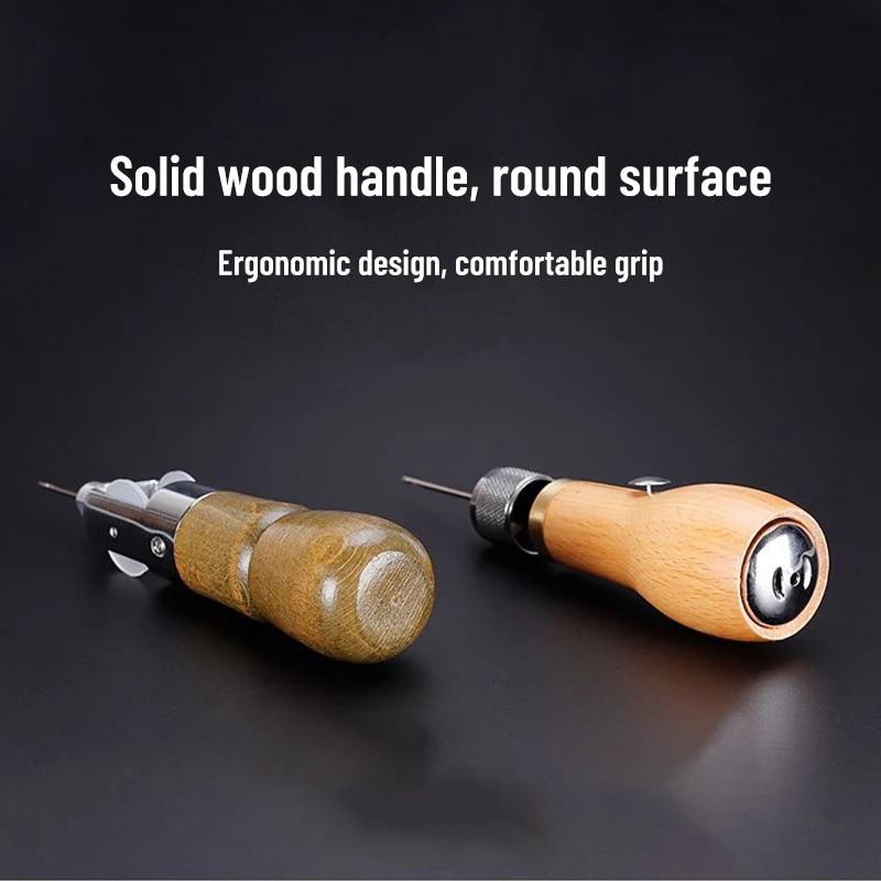 DIY Hand Single Stitch Sewing Awl Stitching Tool Leather Craft Edge Stitching Belt Strips Shoemaker Tools Leather Hand Seamer