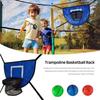 Safety Trampoline Basketball Hoop Kit Foldable Portable Basketball Hoop Toys  Indoor Outdoor