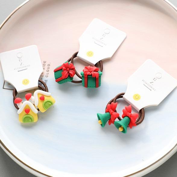 2021 Christmas Santa Claus Hair Ties & Headbands for Kids - Hair-Friendly Accessories