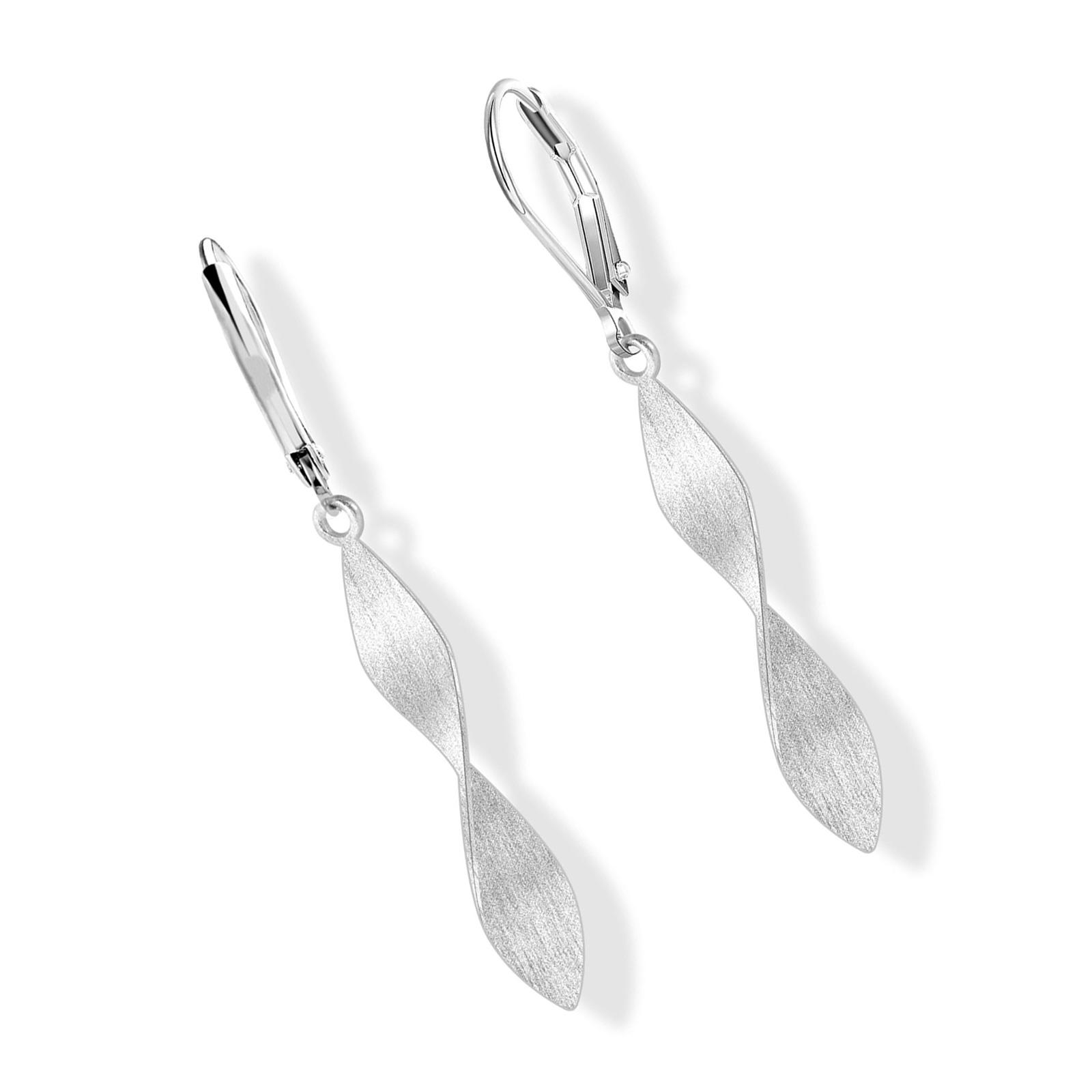 Elegant Twisted Drop Earrings with Spirals Hook Lightweight Ear Accessories for Sensitive Skin Unique Gift Women Girls серебряный