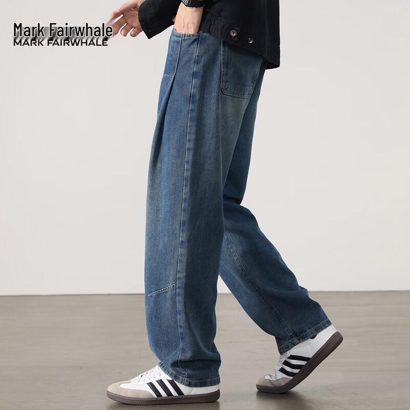 Mark Fairwhale Herren Amerikanische Retro Locker Gerade Jeans