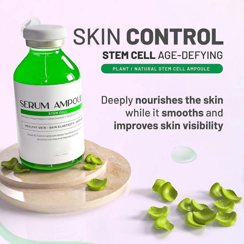 Anti-Aging Stem Cell Ampoule - Micro Needling Serum Booster with Derma Pen, Natural Complex for Wrinkle Reduction & Skin
