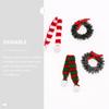 20 Pcs Model Christmas Small Wreath Window Decorations 1 12 Scale Dollhouse Accessories Plastic Mini
