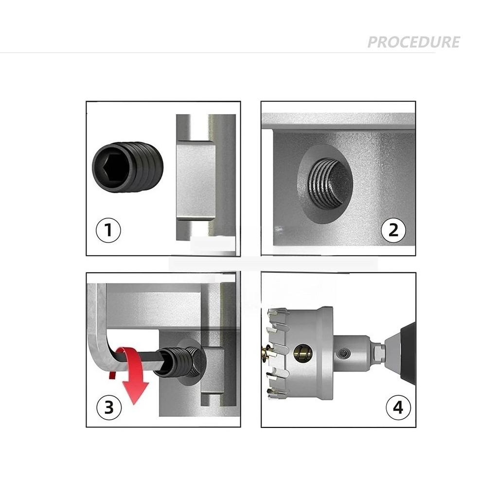 Upgrade Heavy Duty Carbide TCT Carbide Hole Saw Kit 6PCS/10PCS Professional Hard Metal Hole Opener