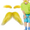 New Yellow Mustache Eyebrows Set Fake Party Makeup Ball Self Adhesive Fake Beard Cosplay Costume Accessories For Holiday Party