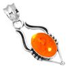 925 Sterling Silver Pendant Women Gemstone Handmade Jewelry Engagement Gift Amber Amethyst Black Onyx Carnelian Garnet Quartz Green Onyx Gold Stone