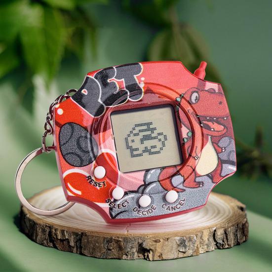 Kids Electronic Digital Pet Toy Cartoon Dinosaur Virtual Pet Game Machine Mini Digital Pet Handheld Game Console Educational Toy