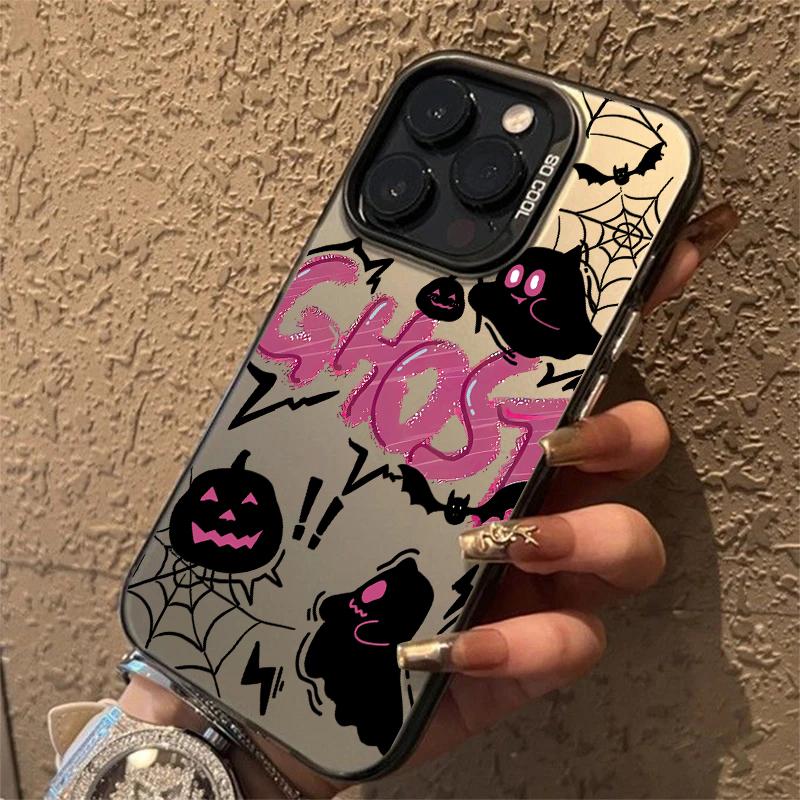 Halloween Ghost Pumpkin Pattern Phone Case For Samsung Galaxy S25 Ultra S24 S23 S22 S21 S20 Plus FE A15 A35 A54 A55 5G Cover