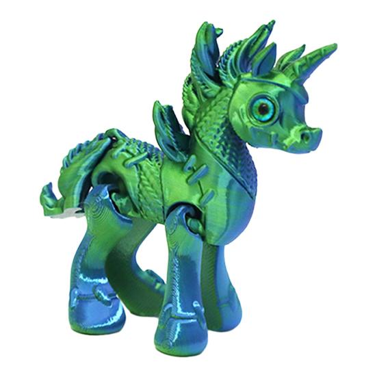 Movable Joints Pony Figurine Stress Relief Fidget Toy 3D Printed Horse Statue Educational Animal Model Desktop Decoration Ornament