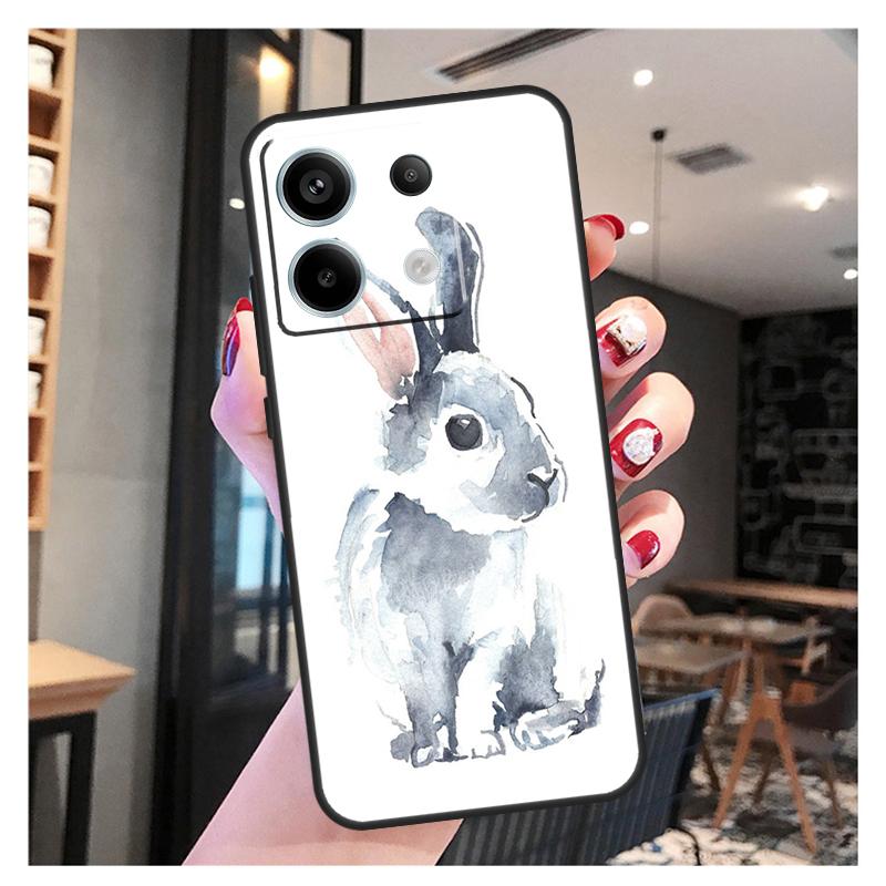 Cute Bunny Rabbit Case For Xiaomi Redmi Note 13 12 11 9 10 Pro 9S 10S 11S 12S Redmi 13 12 10C 12C 13C Coque