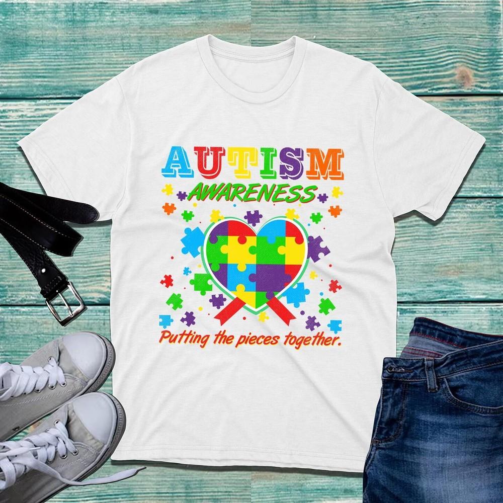 Autism Awareness Putting The Pieces Together Tshirt Puzzle Pieces Autism Top S