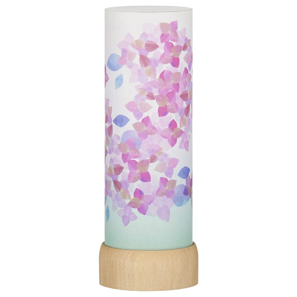 Buddhist Altar Shop Takita Shoten Bon Lantern Mini Bon Lantern Sarasa Hydrangea LED Cordless Height 19cm x Width Standing Lantern Certificate Included