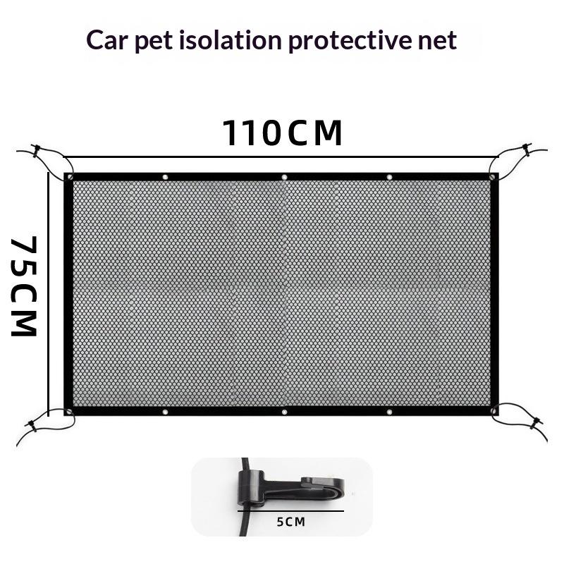 Car Pet Barrier Net Dog Safety Isolation Net For Vehicles Universal Fit Breathable Mesh Pet Travel Barrier For Back Seat