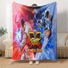 Street Game Characters Flannel Blanket, Soft Polyester, Modern Design, All-Season for Camping, Travel, Gifts for Holidays or Birthdays