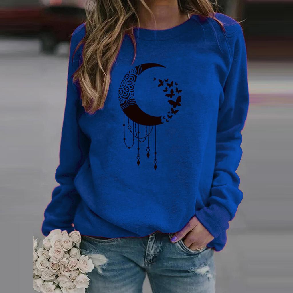 Winter Womens Casual Tops Ladies Print Sweatshirt Blouse Tee Sweater