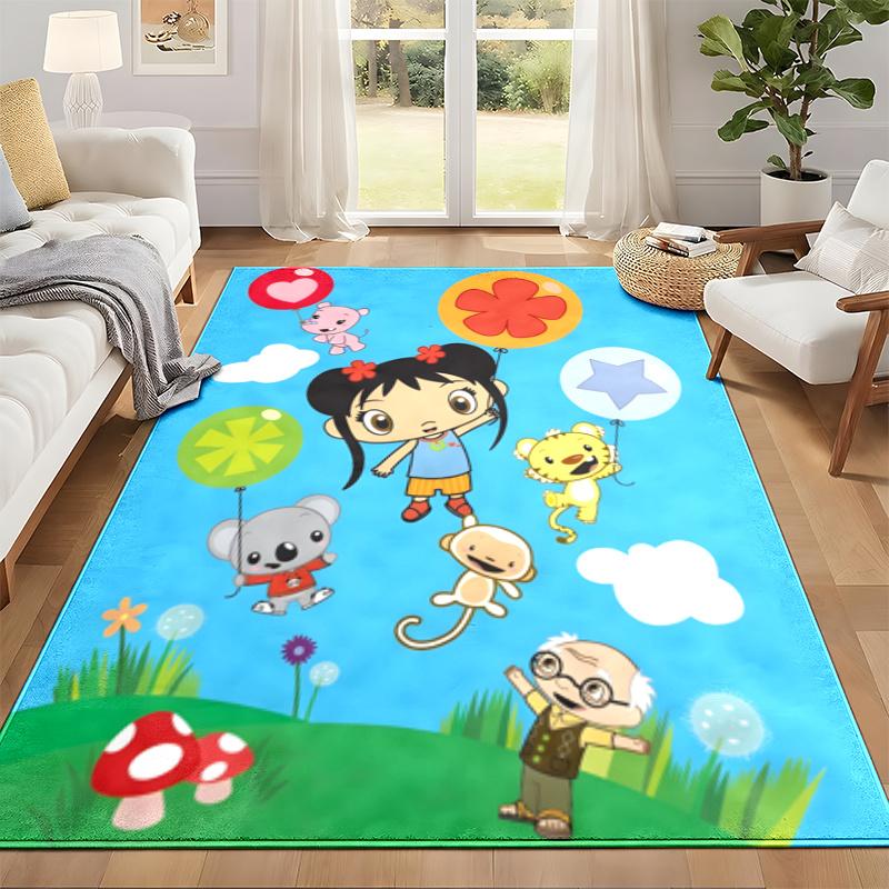 Kai lan Carpet Door Mat for Living Room or Bedroom Protective Mat Under Chair Office Decoration Christmas Gift Birthday Present
