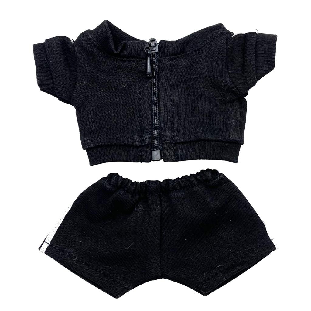 AXLUCE - Plush clothes - Plush toys - Clothes - 20cm - Doll - Jersey (Black, 20cm)