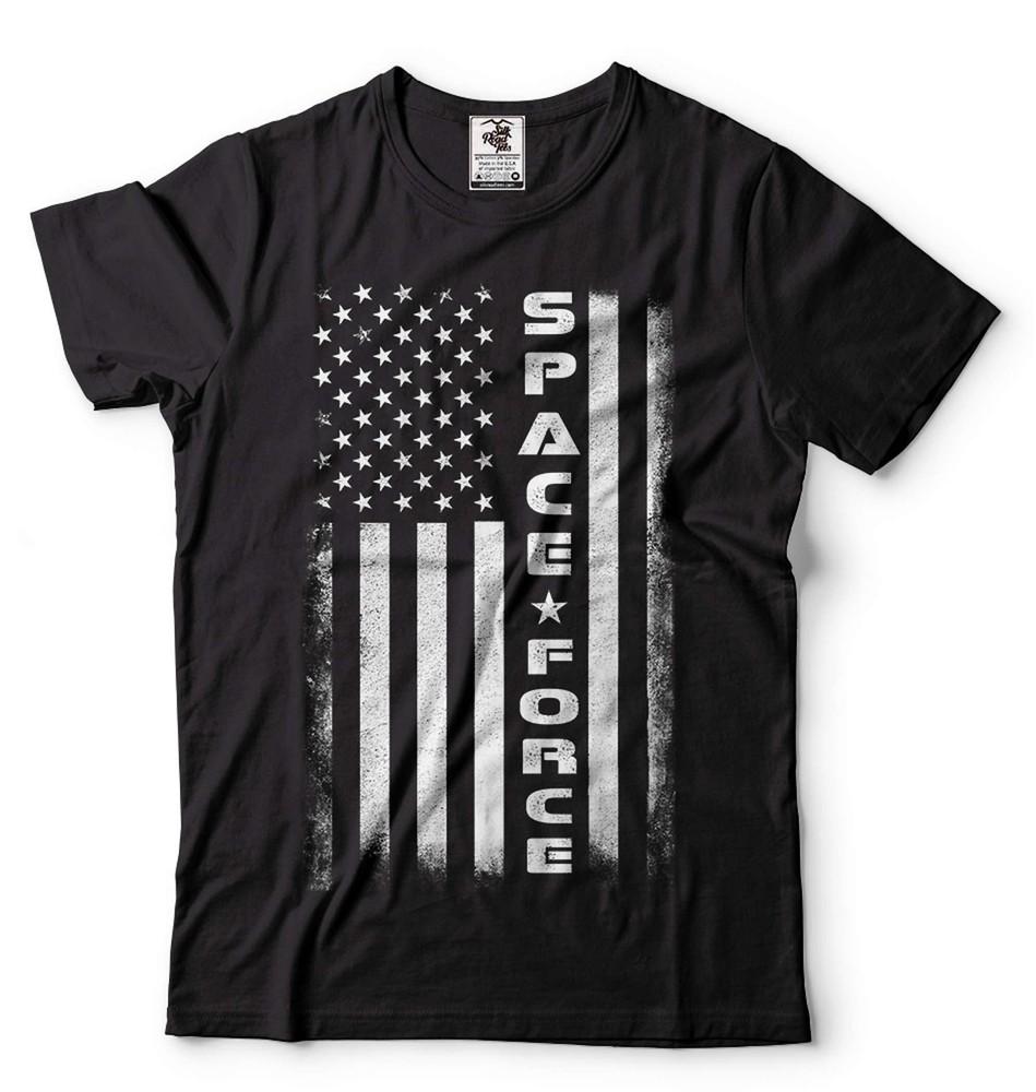 Space Force Shirt Space Force USA Flag Tee Patriotic Flag Shirt Political Tees Unisex T-Shirt L