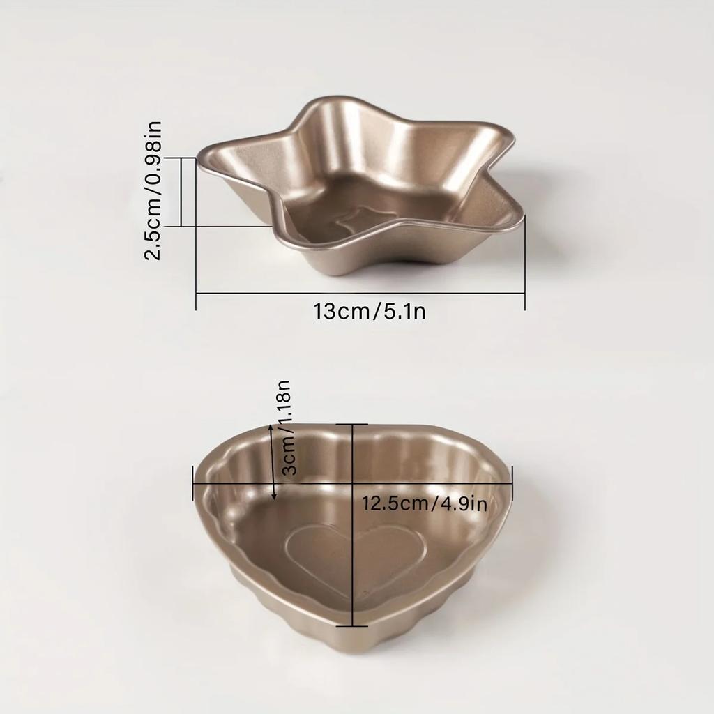 Non Stick Carbon Steel Cake Mold Heart Shaped Cake Baking Tray Star Cake Baking Tray Kitchen Baking Tools for Muffin Cakes Bread