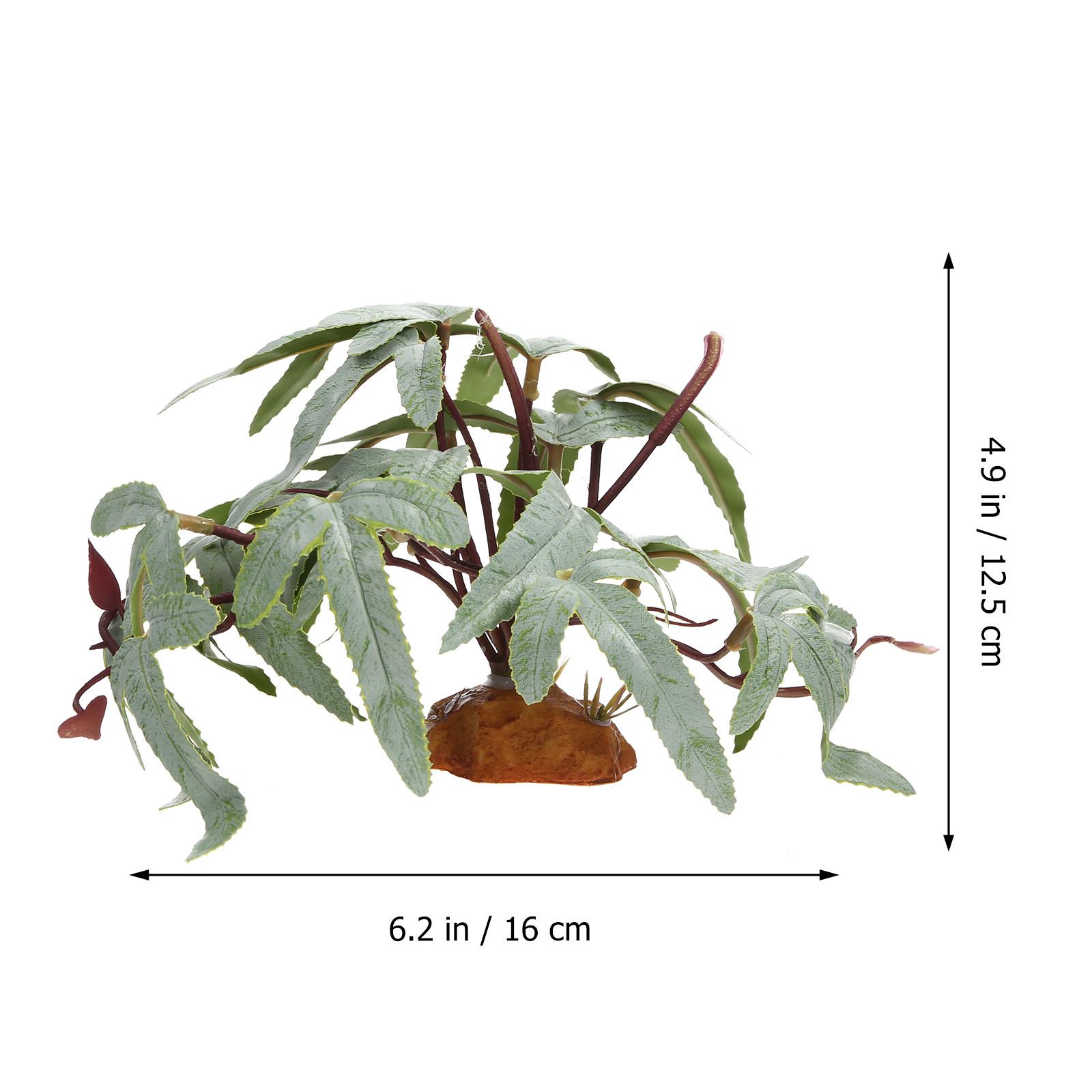 Simulated Plants Decor for Reptile Habitat Exquisite Craftsmanship Vivid Shape Quick-Drying Reptile Box Green Plant светло-зеленый