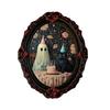Waterproof Wear Resistant Fridge Decals Halloween Ghost Refrigerator Magnet, Retro Gothic Magnets, Oval Picture Spooky Pumpkin Ornaments Frame