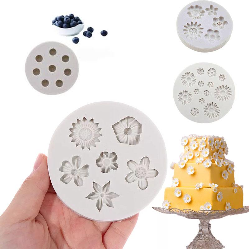 Gänseblümchen Silikonformen für Kuchen Dekoration Fondant Schokolade Süßigkeiten Gebäck Backwerkzeuge Dessertformen zum Backen Basteln