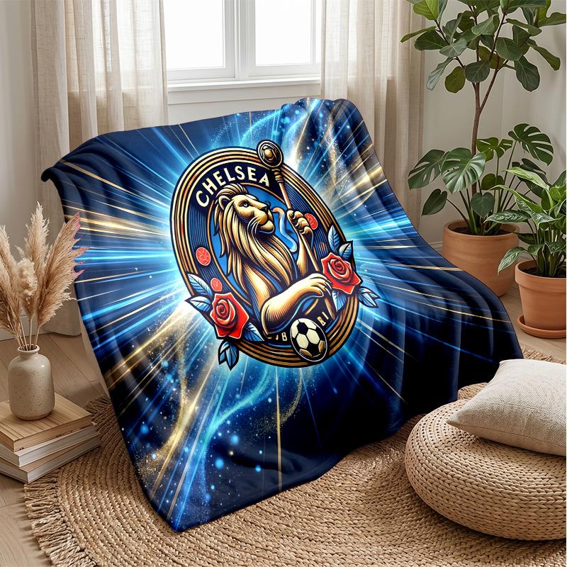 Chelsea FC Themen-Decke Weiche Flanell-Decke Plüsch-Überwurf Gemütliche Sofa-Bett-Decke für Wohnkultur