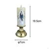 Candle Lamp Pillar Light Prayer Waterproof LED, LED Tea Lights Artificial for Porch