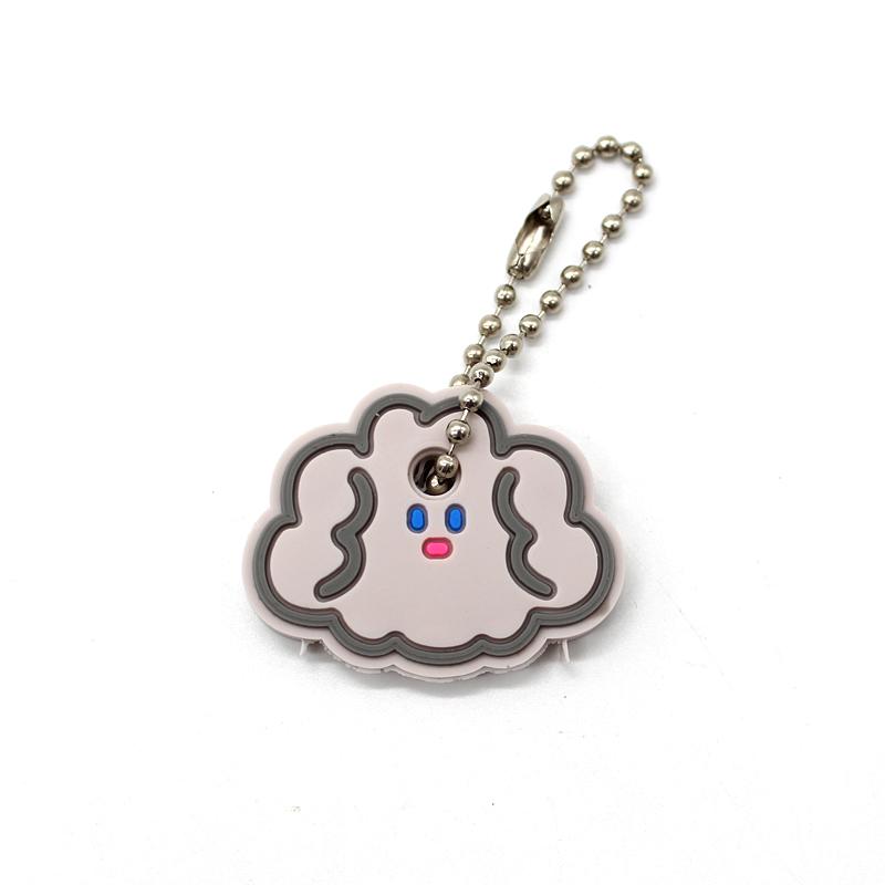 New Cartoon Soft Silicone Protective Key Case Cover for Key Control Dust Cover Holder Women Cute Small Key Chain Pendant Keyring