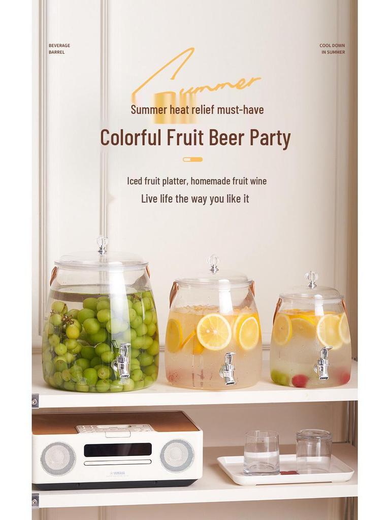 Large Capacity Cold Beverage Kettle with Spigot and Handle for Fruit Tea and Lemonade