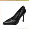Chaussures à talons hauts - Nouveau style, talons fins, bout unique, chaussures en cuir à talon moyen