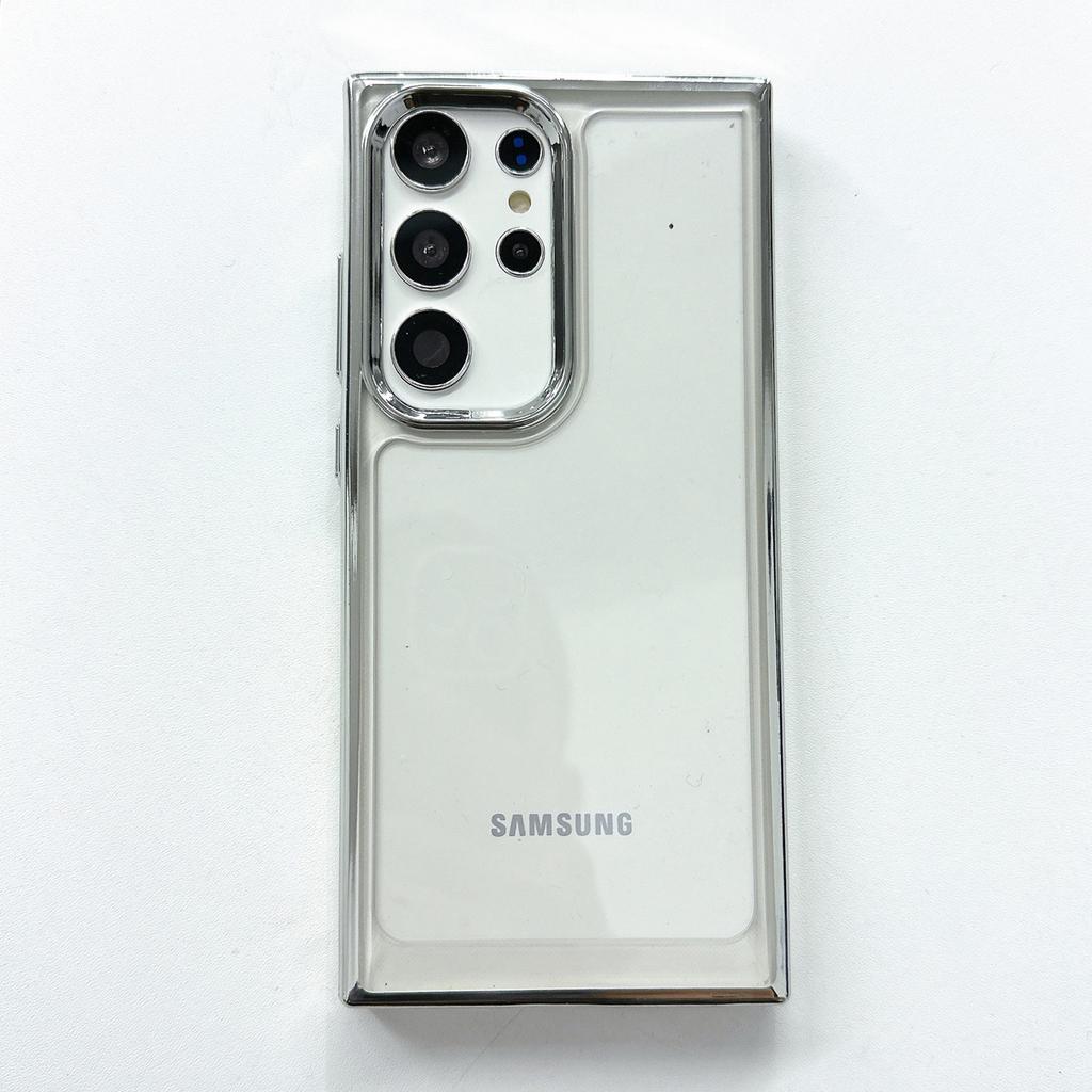 Electroplated Space Case Dust Cover Compatible with Samsung S24ULTRA Solid Color S23S23ULTRA Simple A34/A54 Shells