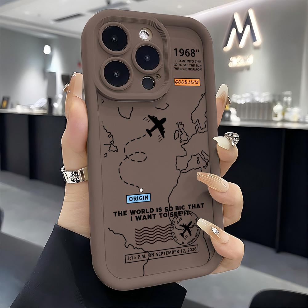 

Airplane Airline Routes Phone Case For Samsung Galaxy A17 A07 A06 A26 A16 A06 A15 A54 A34 A36 A24 4G 5G Soft Back Cover Samsung A06 5G