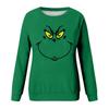 Women's Fashion Printed Long Sleeve Sweater Crewneck Stitching Top Casual Comfortable Pullover Top