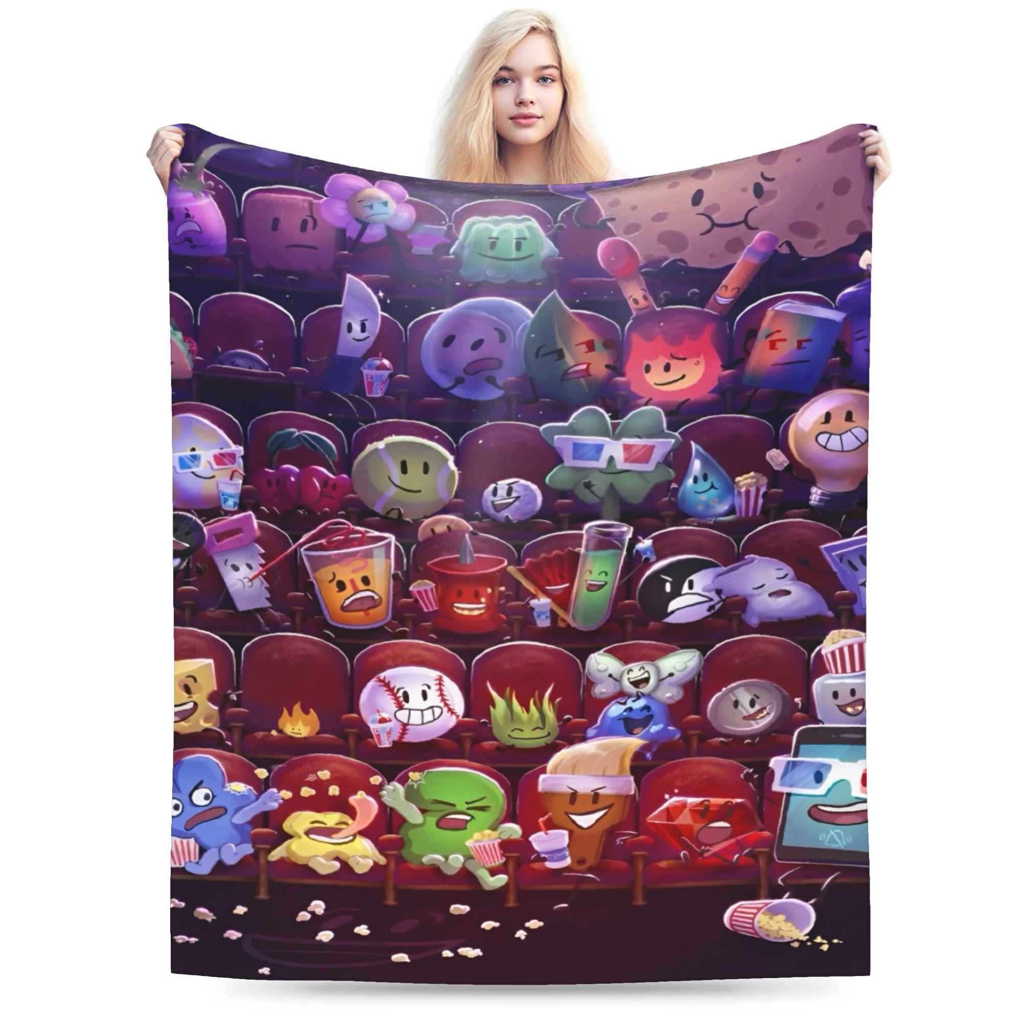

Cozy bfdi Battle for Dream Island Blanket Merch Sofa Decorative Throw Blankets Super Warm Fleece for Car 130x150cm