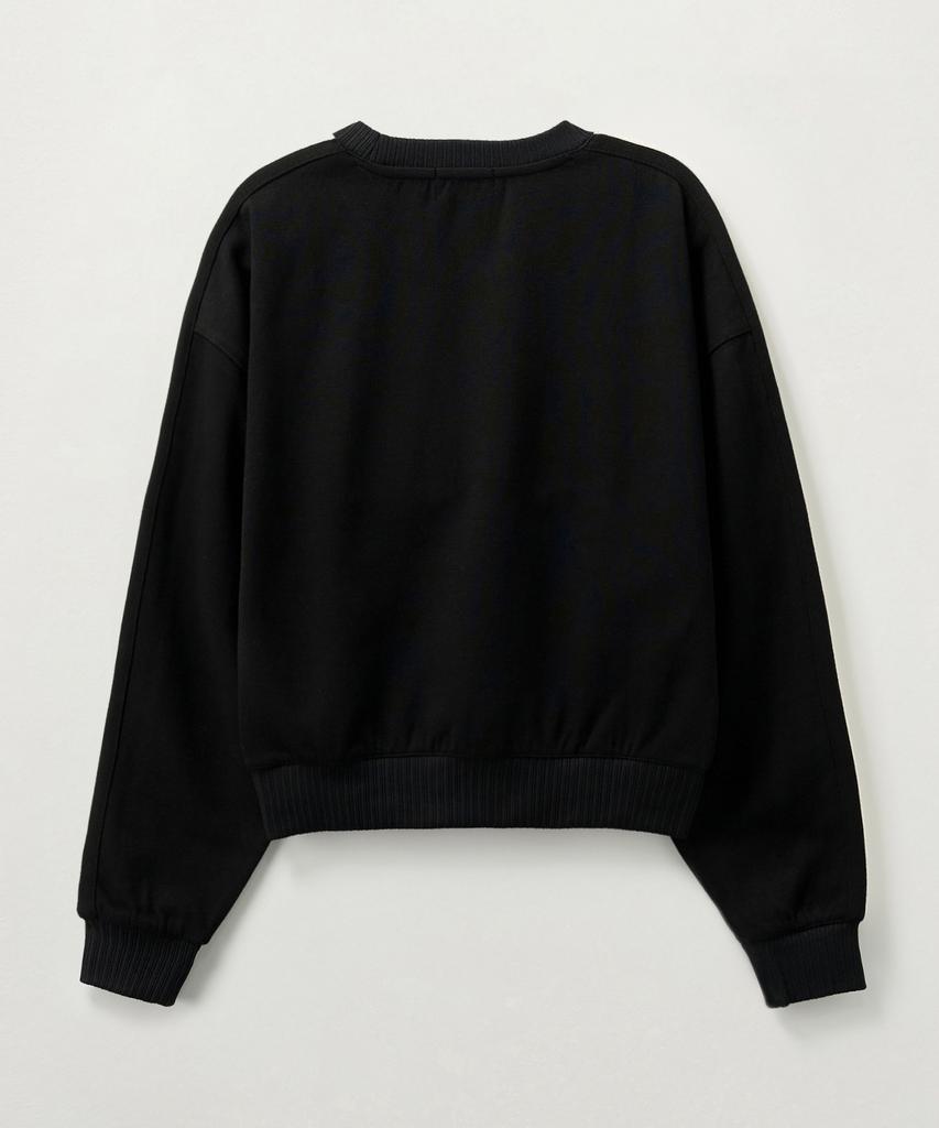 Seteo (W) Lawton Crop Sweatshirt Black