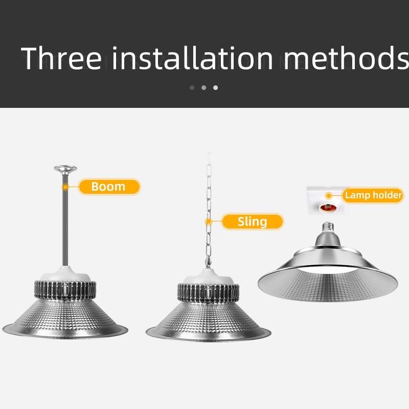 High Power High Bay Light Super Bright Industrial LED Ceiling Lamp Factory Warehouse Garage Stadium Lighting Wide Beams Lights